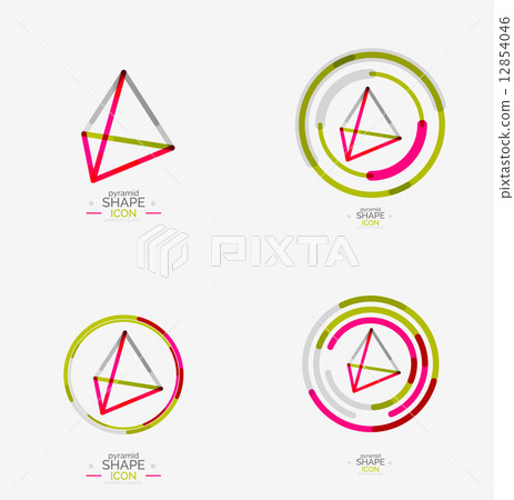 Pyramid shape line design 12854046