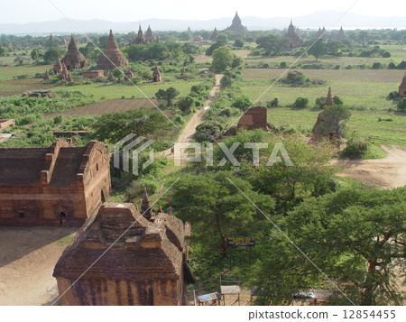 Pagoda group forested in the plain (Bagan / Myanmar) Pagoda group forested in the plain (Bagan / Myanmar) 12854455