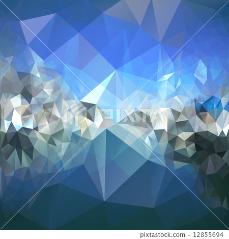 Colored abstract background. Mountains and sea landscape, triangle design vector illustration Colored abstract background. Mountains and sea landscape, triangle design vector illustration 12855694