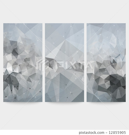 Set of abstract backgrounds, molecule structure, triangle design vector illustration Set of abstract backgrounds, molecule structure, triangle design vector illustration 12855905