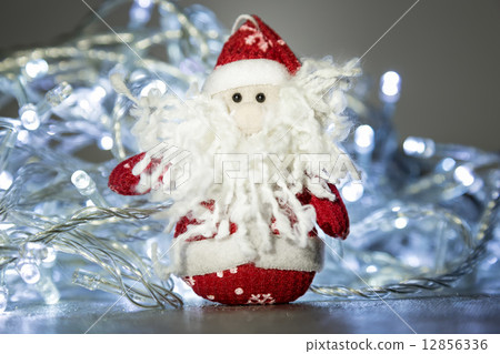 Santa Claus or Father Frost with Christmas lights 12856336