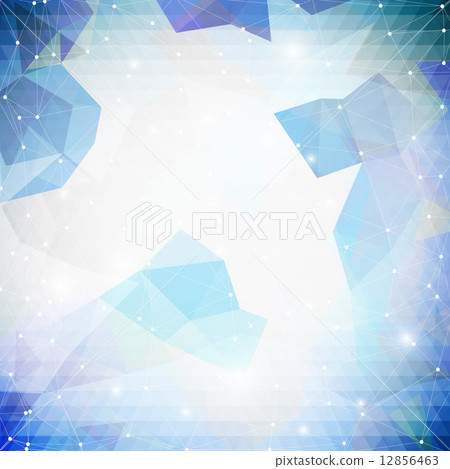 Colorful blue geometric background, abstract triangle pattern vector 12856463