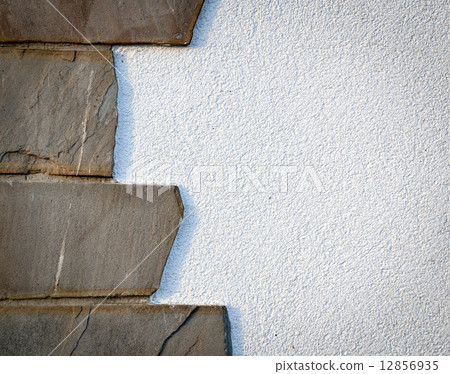 stone cladding on white wall stone cladding on white wall 12856935