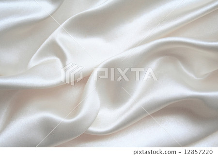 Smooth elegant white silk as background 12857220
