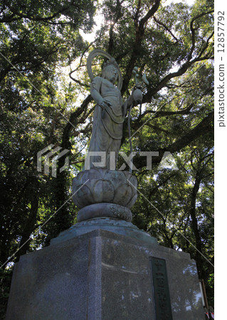 The Shikoku Buddha No. 24 Buddhist "Misaki-ji Temple" "The eleven faces Kannon Bodhisattva statue" in the precincts The Shikoku Buddha No. 24 Buddhist "Misaki-ji Temple" "The eleven faces Kannon Bodhisattva statue" in the precincts 12857792