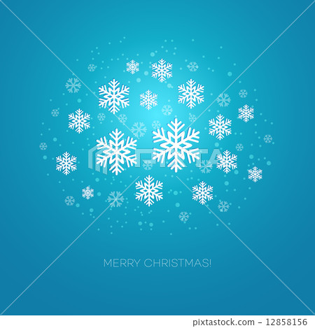 Merry Christmas greeting card with snowflakes - Stock Illustration ...
