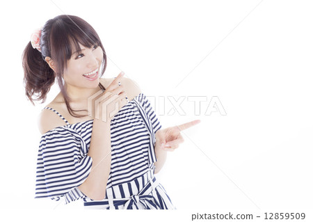 Energetic and cute girls wearing summer clothes 12859509