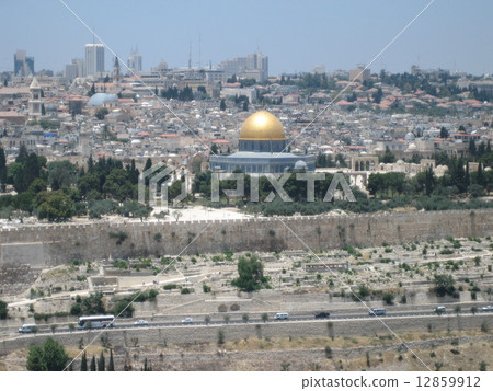 以色列耶路撒冷圓頂的岩石 12859912