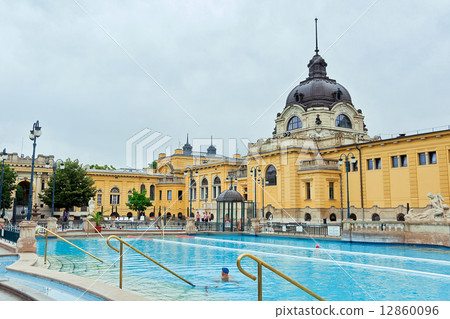 Szechenyi bath spa in Budapest (Hungary) 12860096