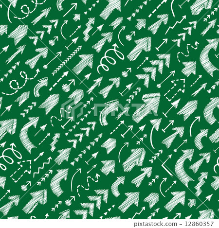 Seamless background of hand drawn arrows - Stock Illustration [12860357 ...