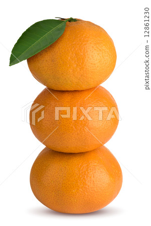 tangerines with green leaf tangerines with green leaf 12861230