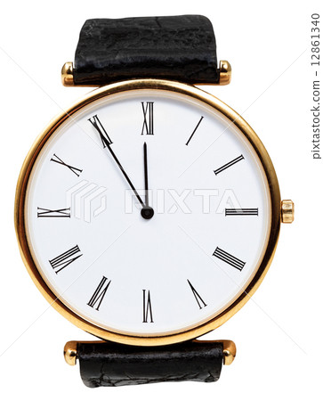 five to twelve o'clock on dial of wristwatch 12861340