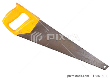 crosscut hand saw isolated on white 12861392