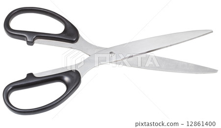 pair of scissors for paper with black handles pair of scissors for paper with black handles 12861400