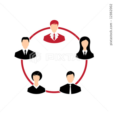 Concept of leadership, community business people Concept of leadership, community business people 12862002