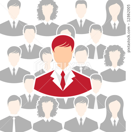 Concept of leadership, community business people Concept of leadership, community business people 12862005