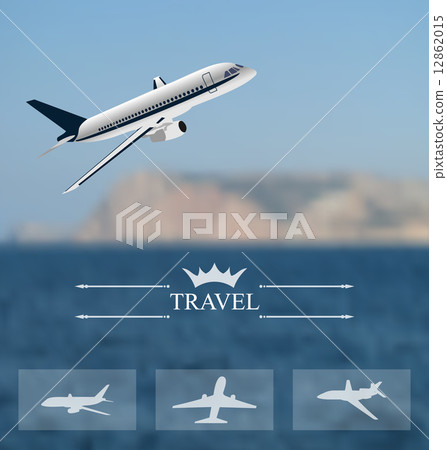 Design of tickets for worldwide travel. Mobile interface templat 12862015