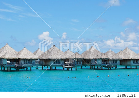 Water cottage in Tahiti Water cottage in Tahiti 12863121