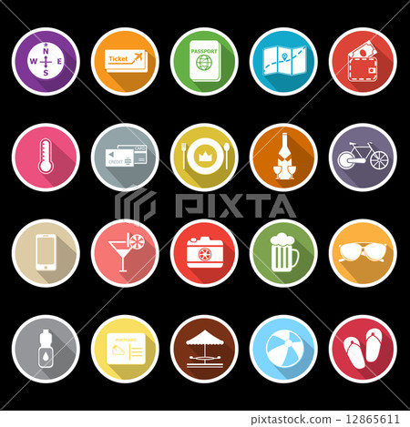 Journey icons with long shadow 12865611