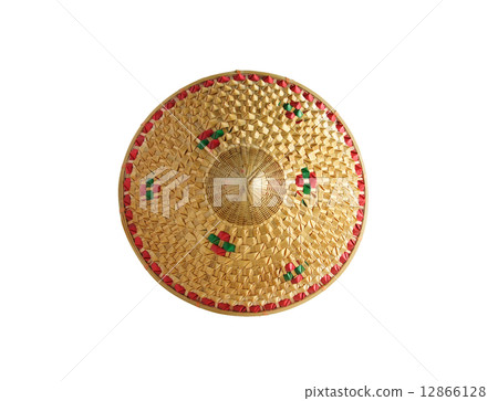 bamboo hat isolated ,Hats made of bamboo leaves at thailand 12866128