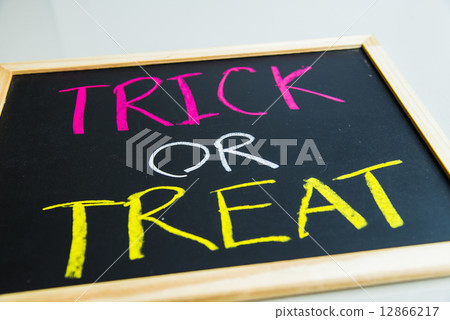 Trick or Treat on black board1 12866217