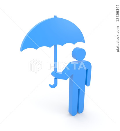 Person with umbrella Person with umbrella 12866345
