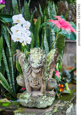 Traditional Balinese sculpture in Ubud, Bali 12867042