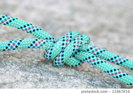 knot on a climbing rope knot on a climbing rope 12867658