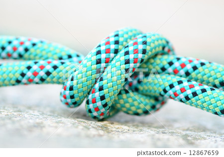 knot on a climbing rope 12867659