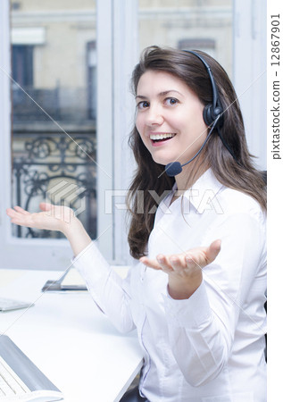 Female customer service 12867901