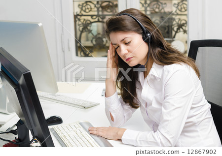 Tired Business Woman 12867902