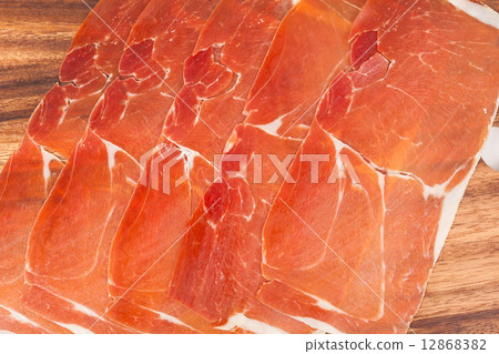 Spanish jamon iberico sliced 12868382