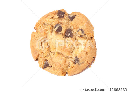 Chocolate chip cookie isolated on white 12868383