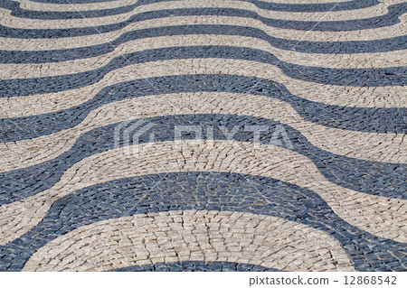 Waves of tiled floor Waves of tiled floor 12868542