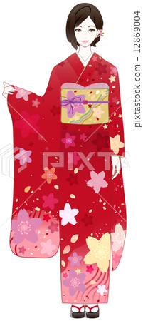 Kimono women pose 12869004