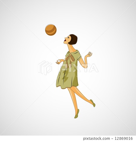Vector sketch girls in fashion clothes eps 12869016