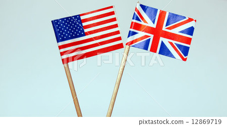 British and American flags British and American flags 12869719