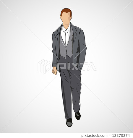 Vector sketch man in fashion clothes eps Vector sketch man in fashion clothes eps 12870274