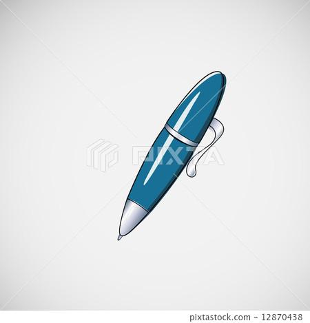 Isolated vector ballpoint pen on light background 12870438