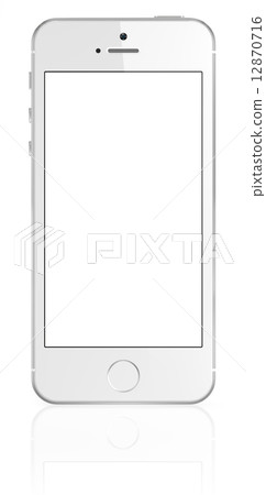 Smartphone with blank screen on white background Smartphone with blank screen on white background 12870716