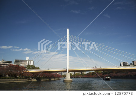 Autumn scenery Osaka Okawa area Autumn scenery Osaka Okawa area 12870778