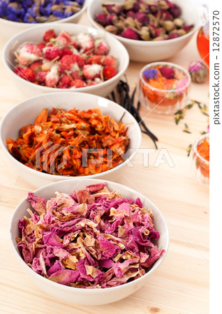 Herbal natural floral tea infusion with dry flowers Herbal natural floral tea infusion with dry flowers 12872570