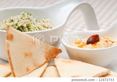 taboulii couscous with hummus taboulii couscous with hummus 12872733
