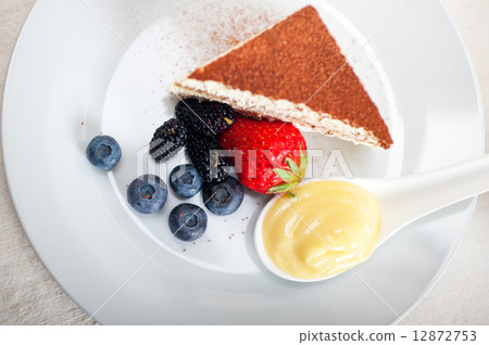 tiramisu dessert with berries and cream tiramisu dessert with berries and cream 12872753