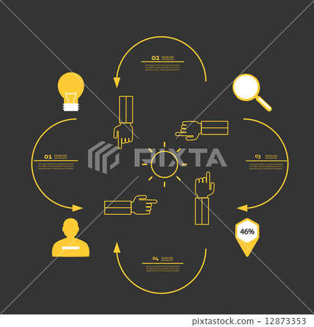 Set of symbols showing the movement process Set of symbols showing the movement process 12873353