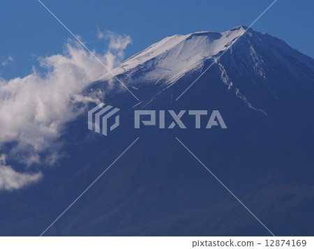 秋天的天氣下富士山 秋天的天氣下富士山 12874169