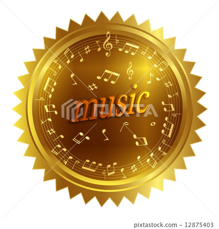 Music notation score medal 12875403