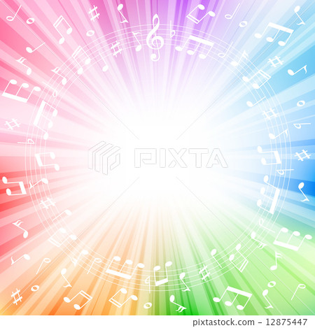 Musical notation score background - Stock Illustration [12875447] - PIXTA