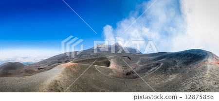 Mount Etna volcano panorama 12875836
