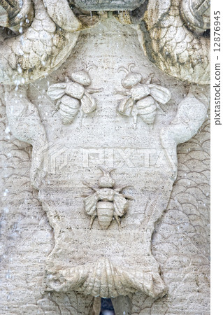 detail of triton fountain in rome 12876945